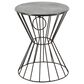 Uma Enterprises Drum Accent Table in Black and Gray, , large