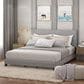 HOMLUX Laval California King Upholstered Platform Bed Frame in Glacier, , large