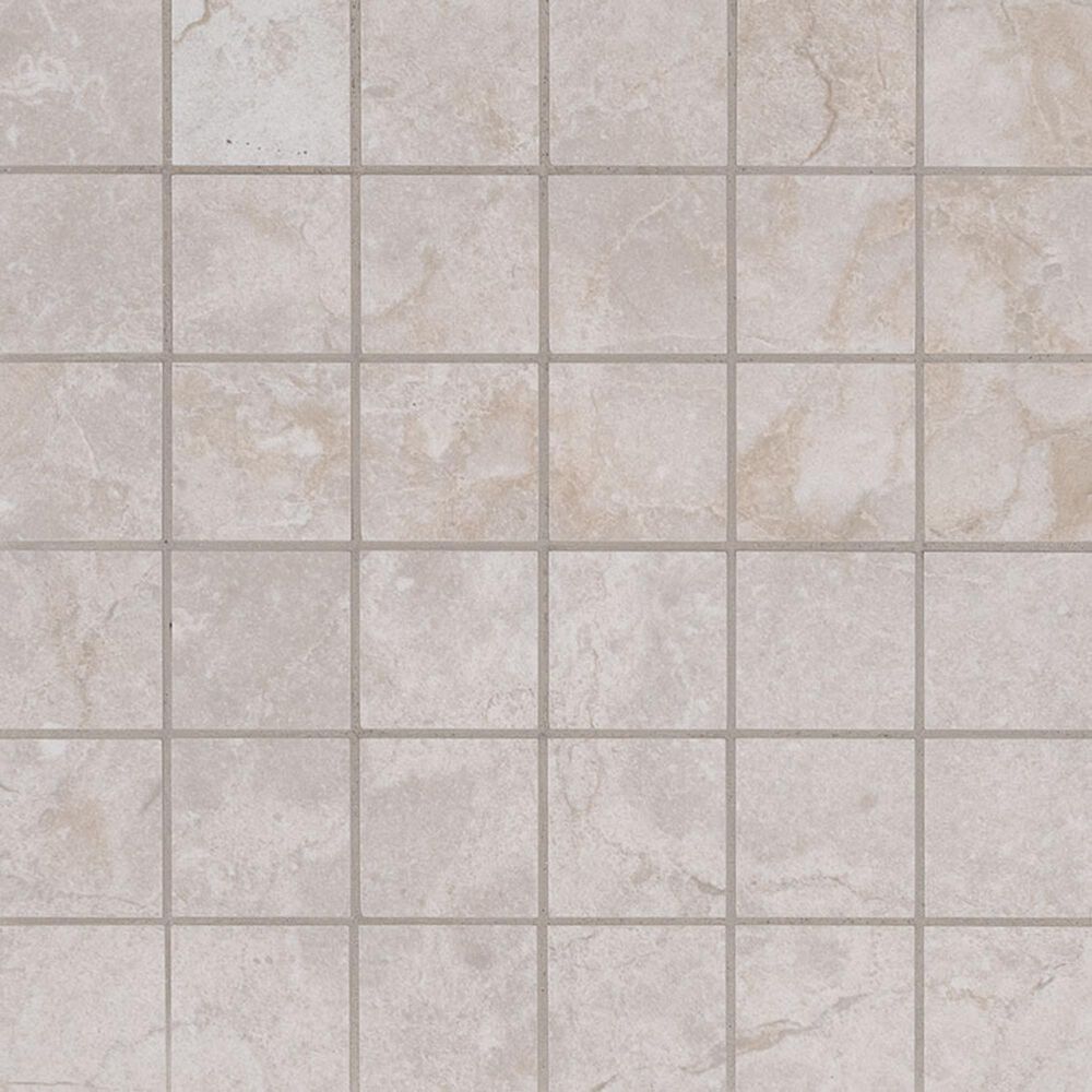 MS International Ansello Ivory 2" x 2" Square on 12" x 12" Ceramic Mosaic Sheet, , large