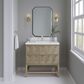 James Martin Vanities Emmeline 36" Single Bathroom Vanity in Pebble Oak with Single Hole 3 cm White Zeus Quartz Top and Rectangular Sink, , large