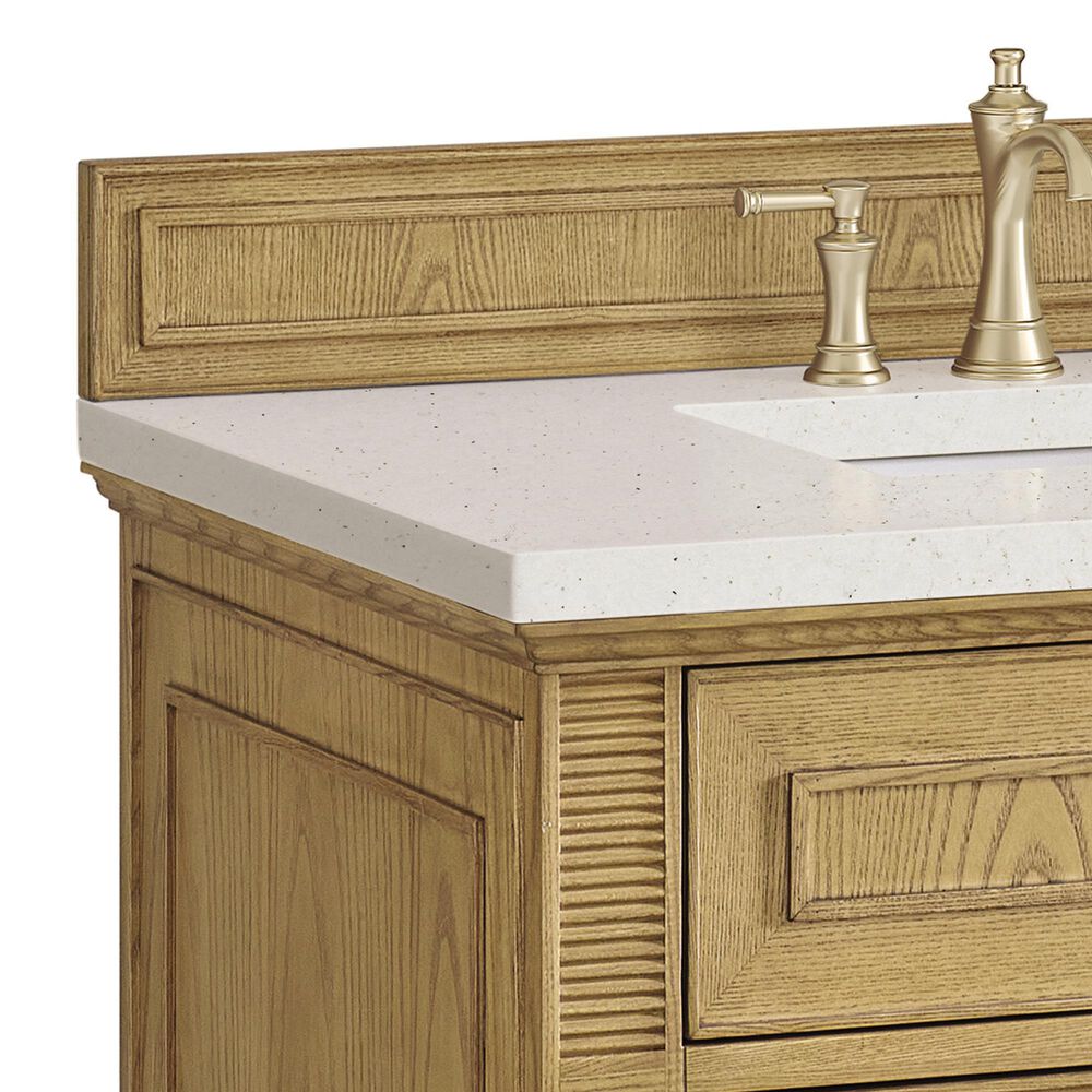 James Martin Vanities Lorelai 36&quot; Single Vanity in Light Natural Oak with 3 cm Lime Delight Quartz Top, , large