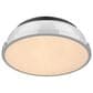 Golden Lighting Duncan 14" Flush Mount in Matte Black and Glossy White, , large