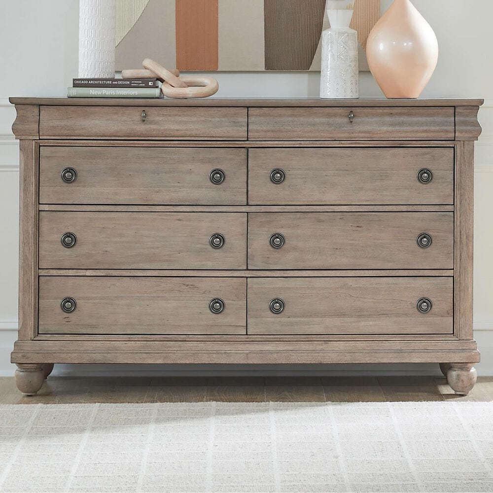 Belle Furnishings Rustic Traditions 8-Drawer Dresser in Saddle Tan, , large