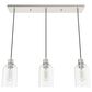 Hunter Lochmeade 29" 3-Light Linear Pendant Cluster in Brushed Nickel, , large