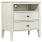 Riva Ridge Charlotte 2-Drawer Nightstand in White, , large
