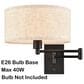 Claxy LIghting 1-Light Plug-In Swing Arm Wall Sconce in Black, , large