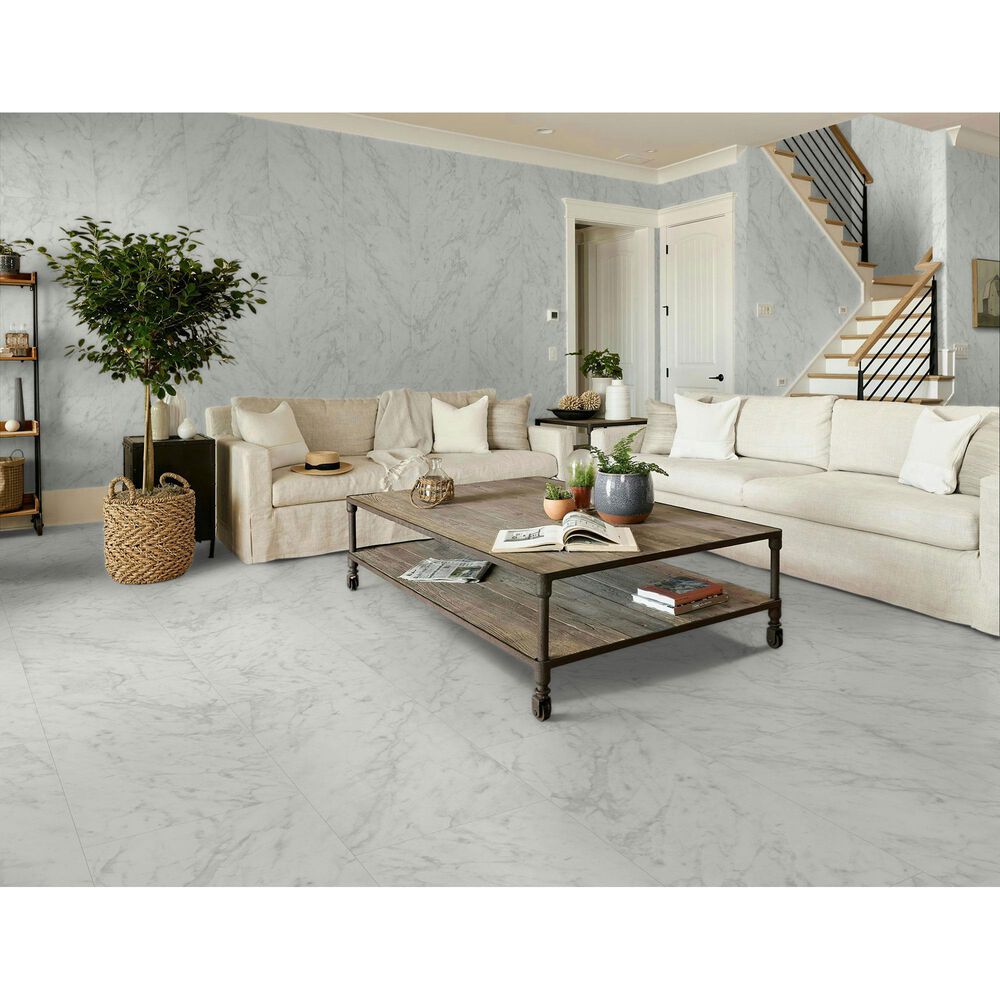 Shaw Prime Aura Carrara Abisso 24&quot; x 48&quot; Porcelain Tile, , large