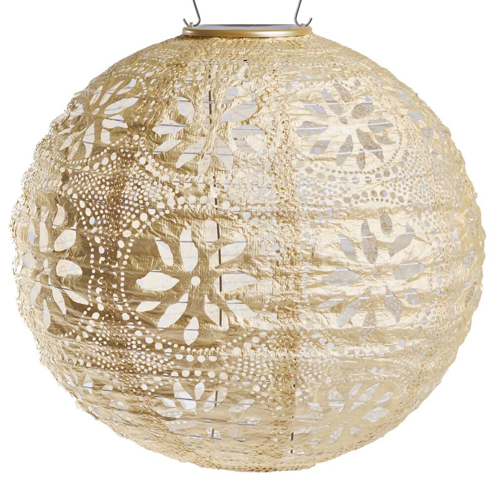 Allsop Soji Stella Boho Globe Solar Lantern in Pearl, , large