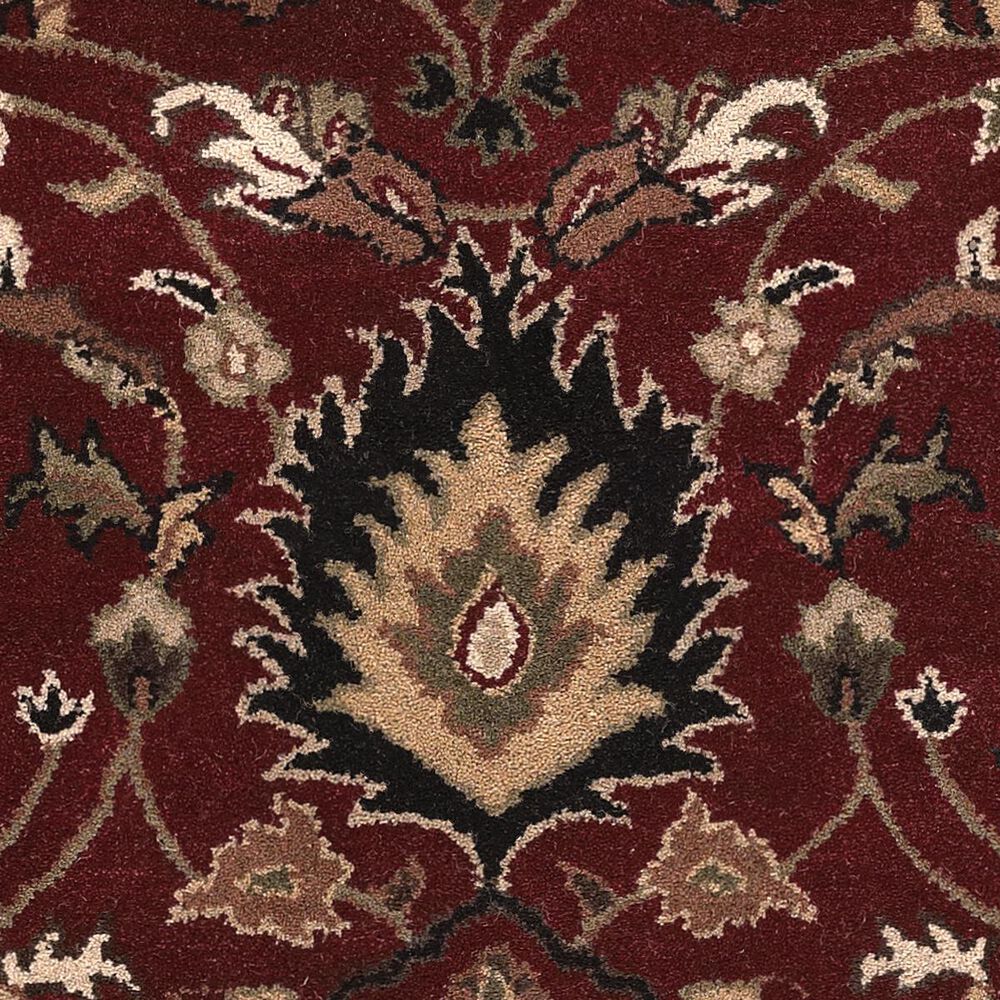 Surya Caesar CAE-1031 4&#39; Round Burgundy, Black and Khaki Area Rug, , large