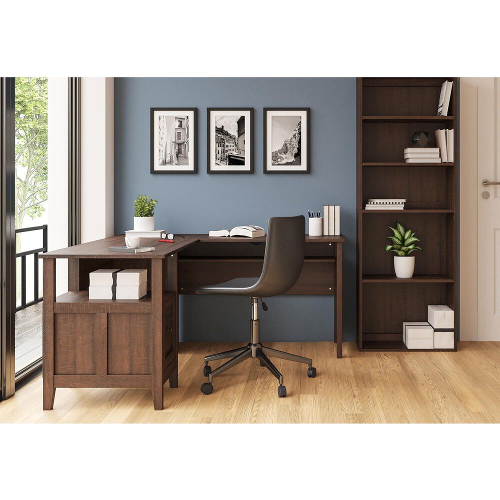 Ashley Camiburg L-Shaped Desk in Warm Brown, , large