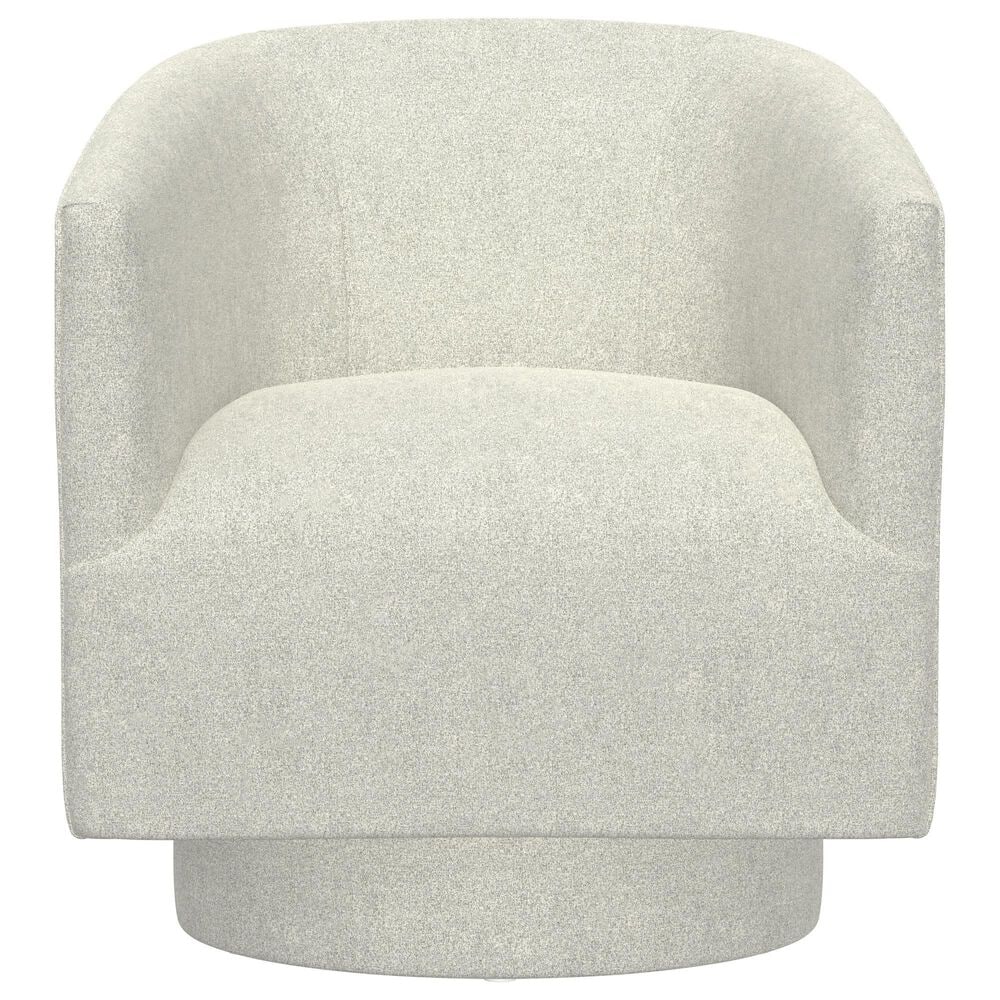 Emerald Home Furnishings Brylee Swivel Accent Chair in White, , large
