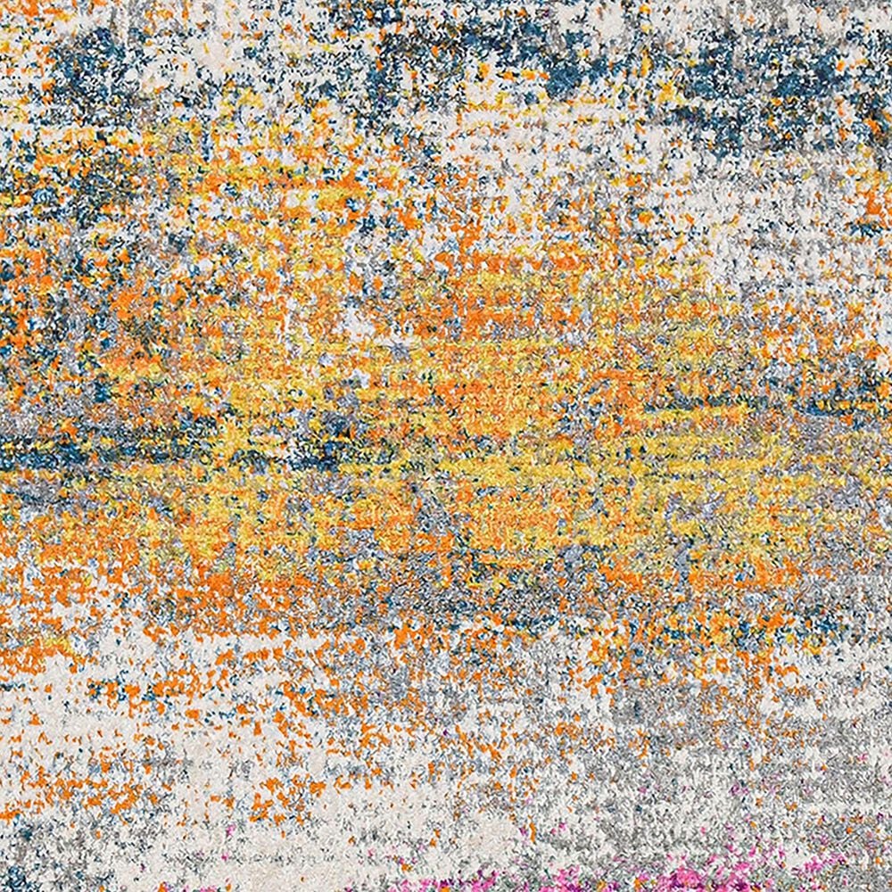 Amer Rugs Montana 7&#39;6&quot; Round Orange and Pink Area Rug, , large