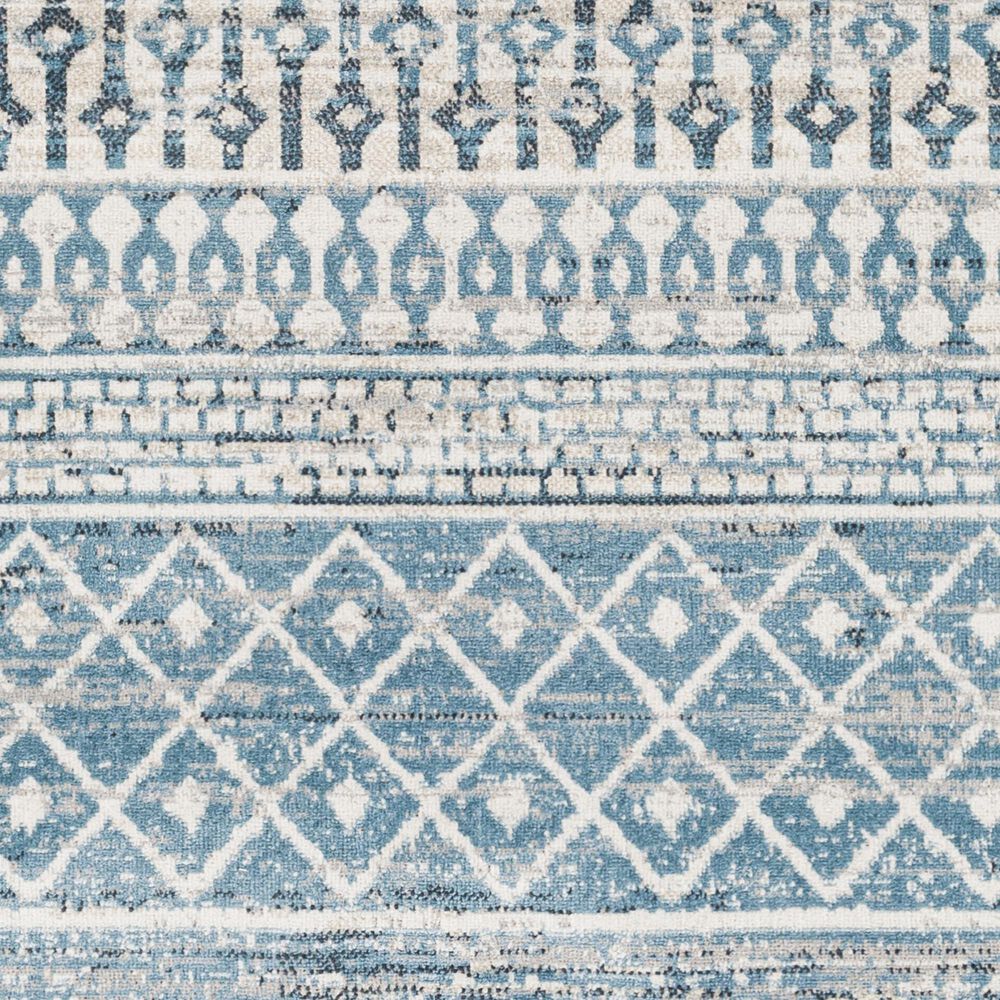 Surya Lavadora LVR-2334 2&#39;7&quot; x 7&#39;3&quot; Ink Blue, Black, Gray and Light Beige Runner, , large