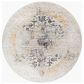 Surya Aisha 7"10" Round Charcoal, Gray, Mustard and Light Gray Area Rug, , large
