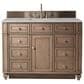James Martin Vanities Bristol 48" Single Bathroom Vanity in Whitewashed Walnut with 3 cm Victorian Silver Quartz Top and Rectangular Sink, , large