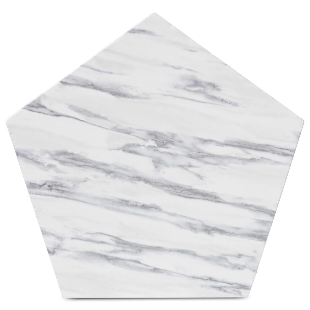 Baxton Studio Oberon End Table in White/Black, , large