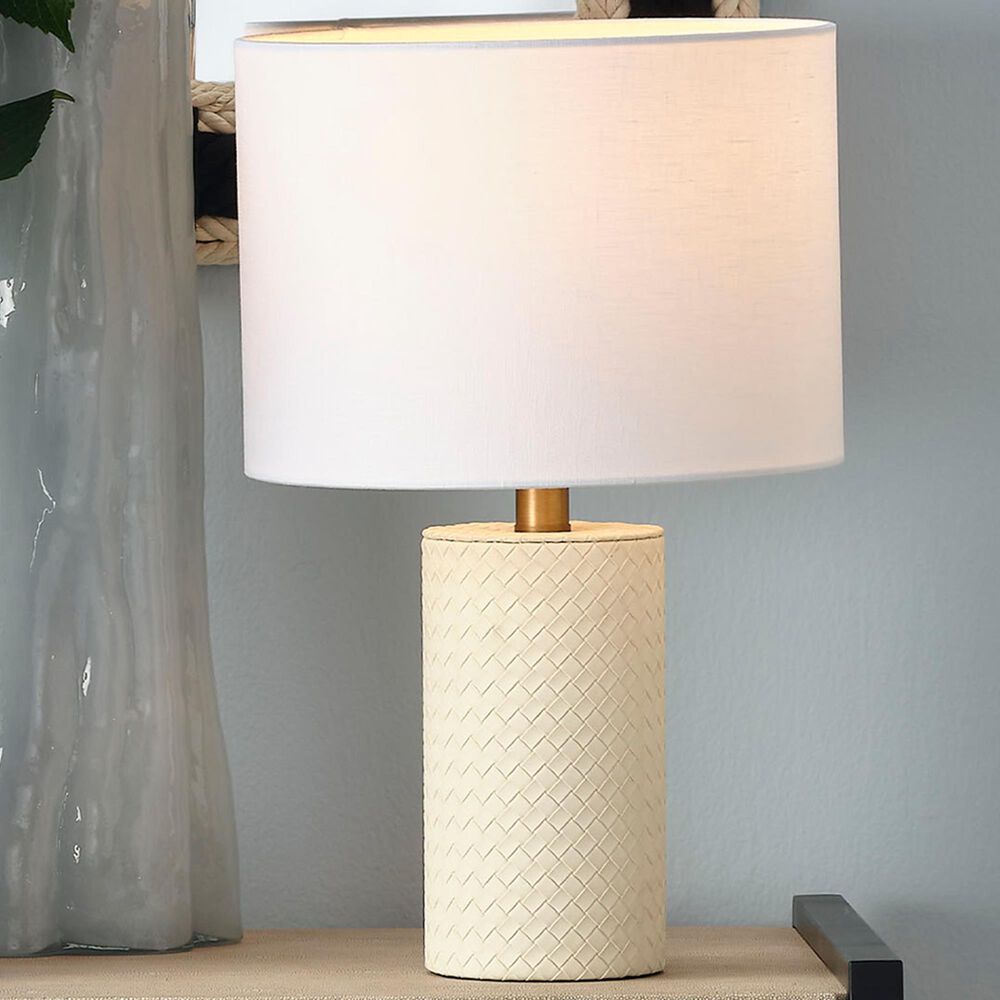 Splendor Living Kingswell Table Lamp in Cream and Antique Brass, , large