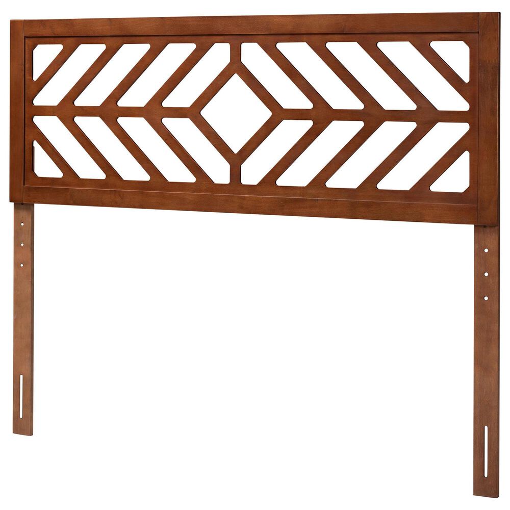 Baxton Studio Olsen Queen Headboard in Walnut Brown, , large