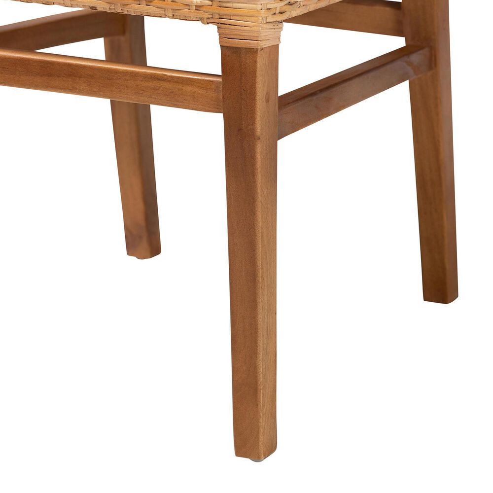 Baxton Studio Lesia Side Chair in Natural Brown and Walnut Brown, , large
