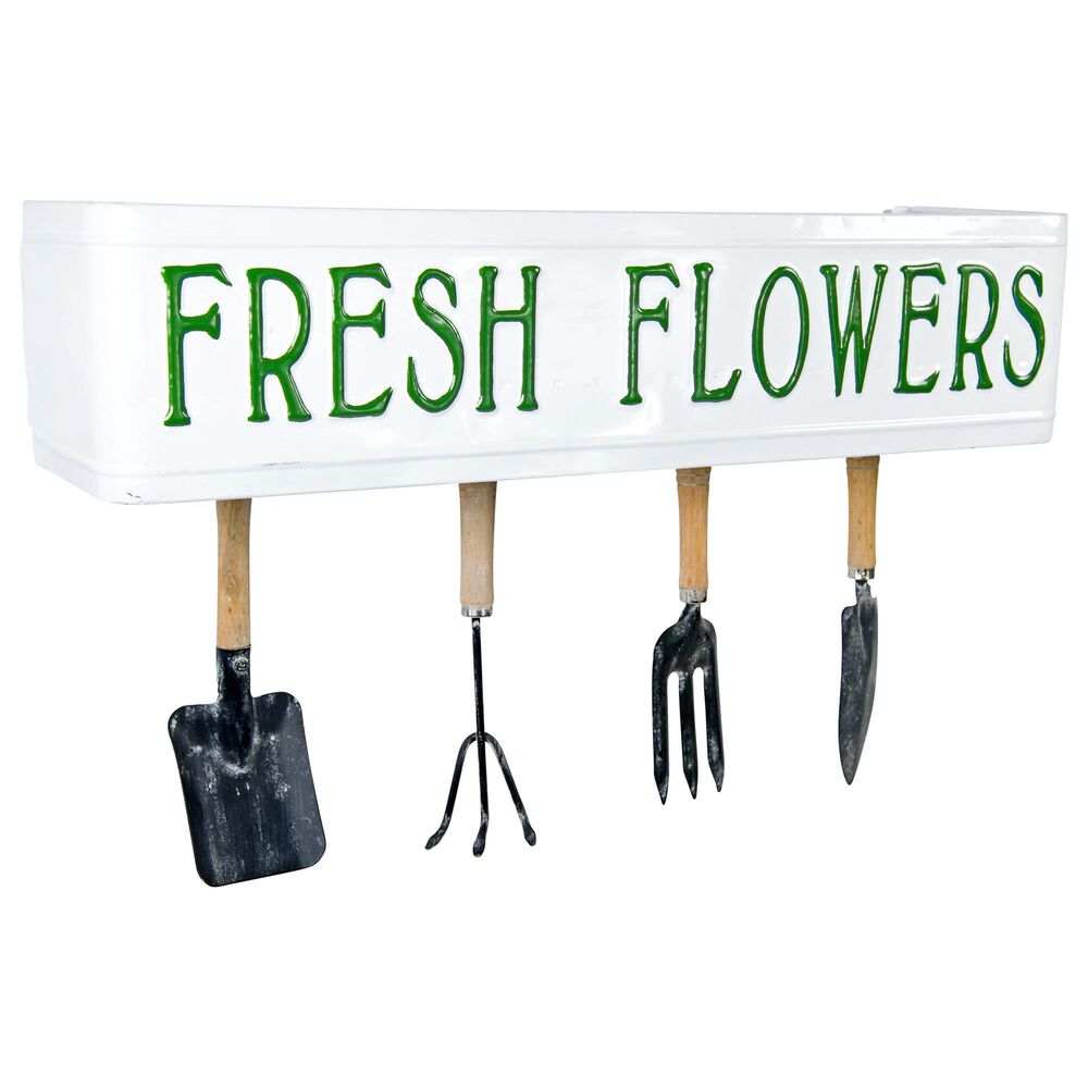VIP Home and Garden American Mercantile "Fresh Flowers" Shelf, , large