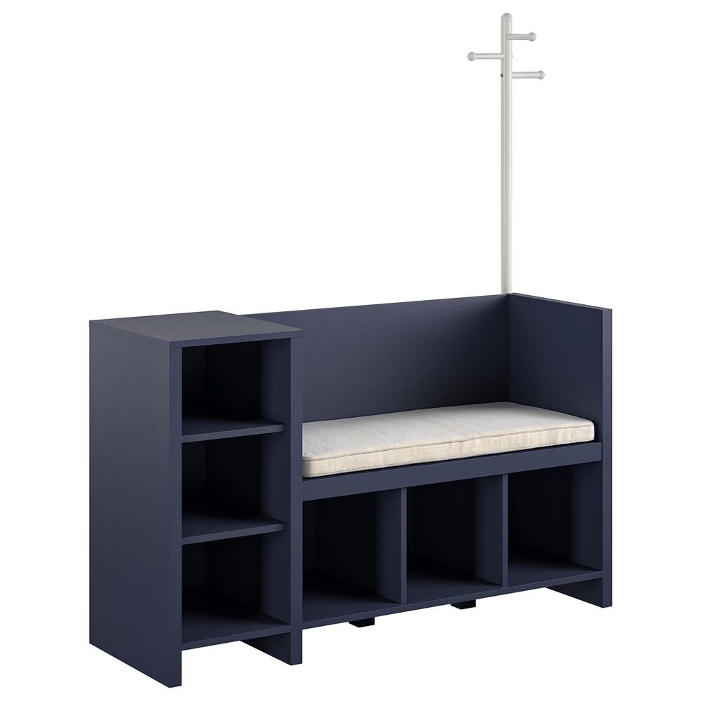 DHP Tyler Storage Bench & Coat Rack in Navy, , large