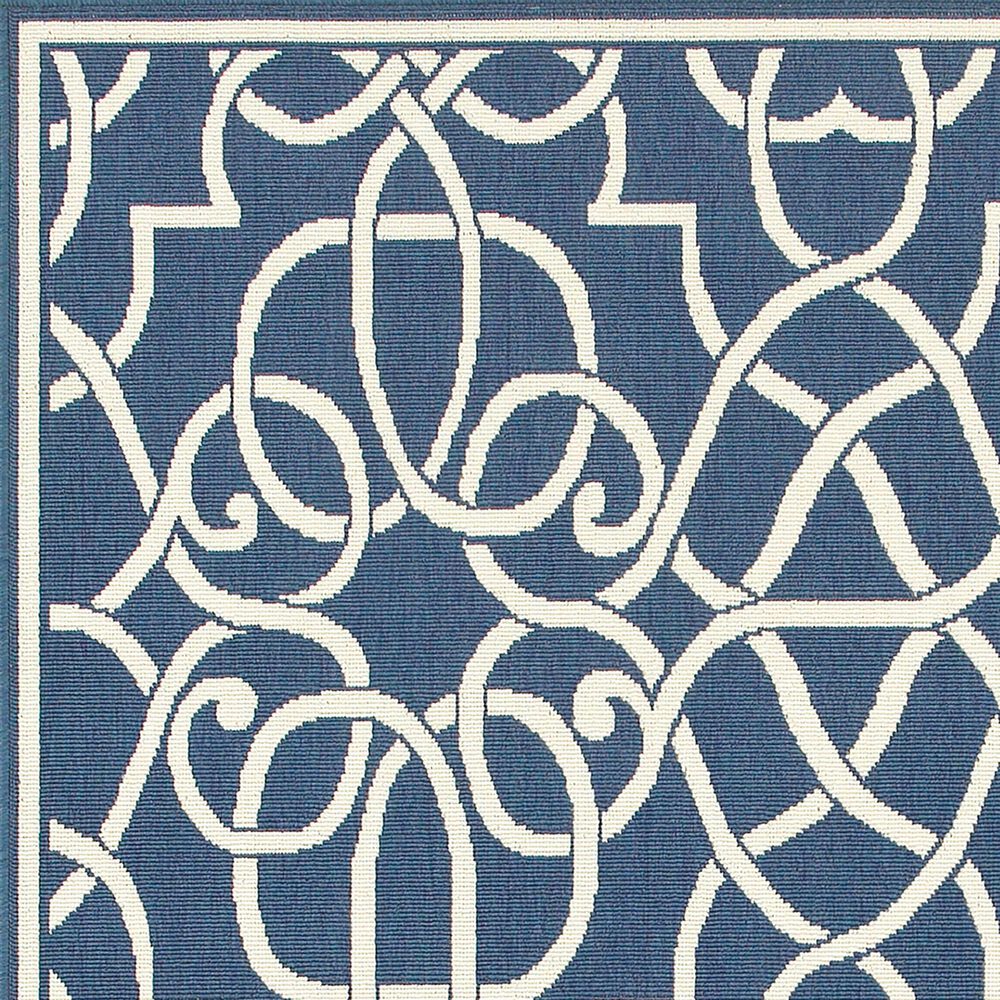 Oriental Weavers Meridian 2205B 2&#39;3&quot; x 7&#39;6&quot; Navy Runner, , large