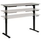 OSP Home Primo 60" Electric Sit Stand Desk in Black and Light Gray, , large