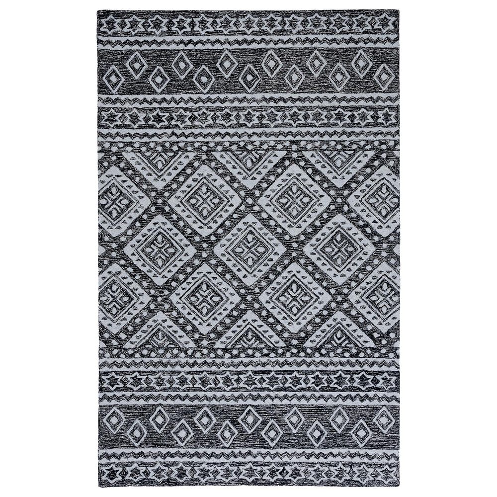 Safavieh Micro-Loop Southwestern 5" x 8" Black and Ivory Area Rug, , large