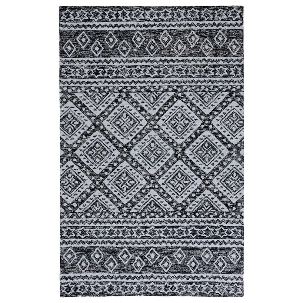Safavieh Micro-Loop Southwestern 5" x 8" Black and Ivory Area Rug, , large