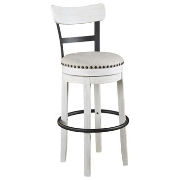 Ashley Valebeck Swivel Bar Stool in Vintage White and Black, , large