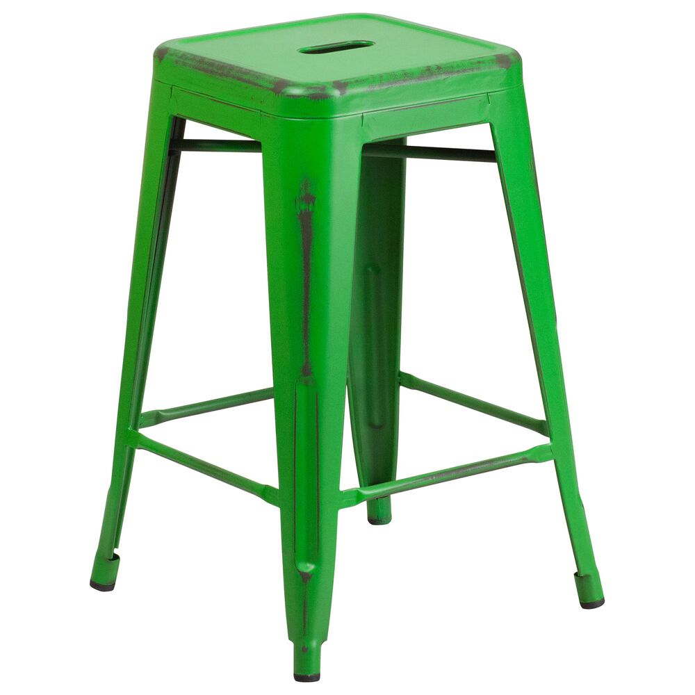 Flash Furniture 24" Counter Stool in Green, , large