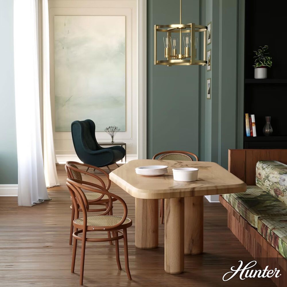 Hunter Astwood 18&quot; 4-Light Chandelier in Alturas Gold, , large