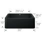 Blanco Ikon 30" Apron Single Bowl Farmhouse Sink in Coal Black, , large