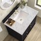 James Martin Vanities Lorelai 36" Single Vanity in Black Onyx with 3 cm Carrara White Marble Top, , large