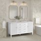 James Martin Vanities Myrrin 60" Double Vanity in Bright White with 3 cm Eternal Jasmine Pearl Quartz Top, , large