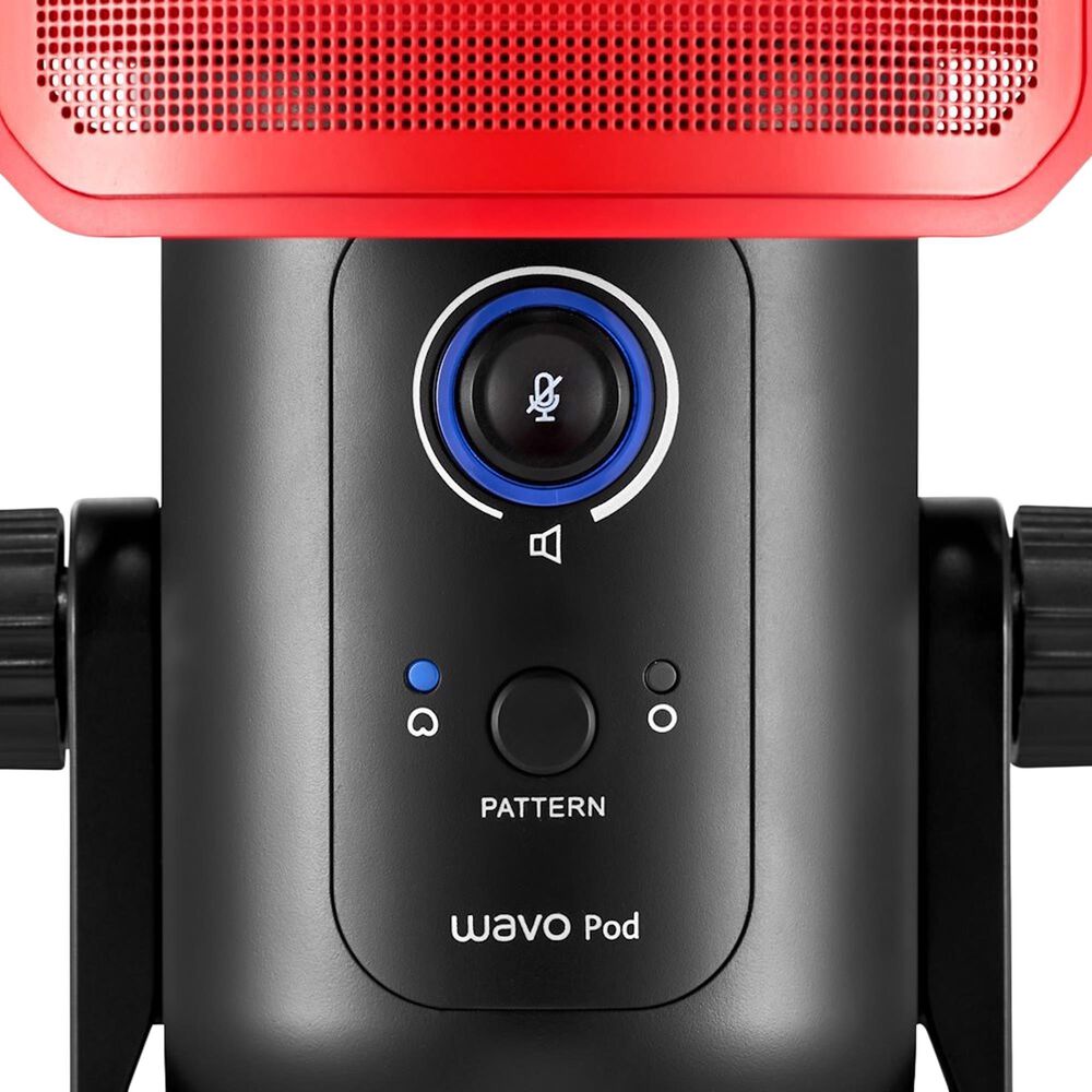 Joby Wavo POD Microphone in Black and Red, , large
