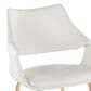 Lumisource Curvo Arm Chair with White Upholstered in Gold (Set of 2), , large
