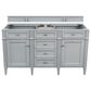 James Martin Vanities Brittany 60" Double Bathroom Vanity in Urban Gray with 3 cm Ethereal Noctis Quartz Top, , large