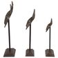 Maple and Jade Bull Skull Sculpture in Matte Gray (Set of 3), , large