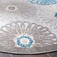 Safavieh Cabana CBN676B 6"7" Round Beige and Blue Indoor/Outdoor Area Performance Rug, , large