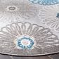 Safavieh Cabana CBN676B 6"7" Round Beige and Blue Indoor/Outdoor Area Performance Rug, , large