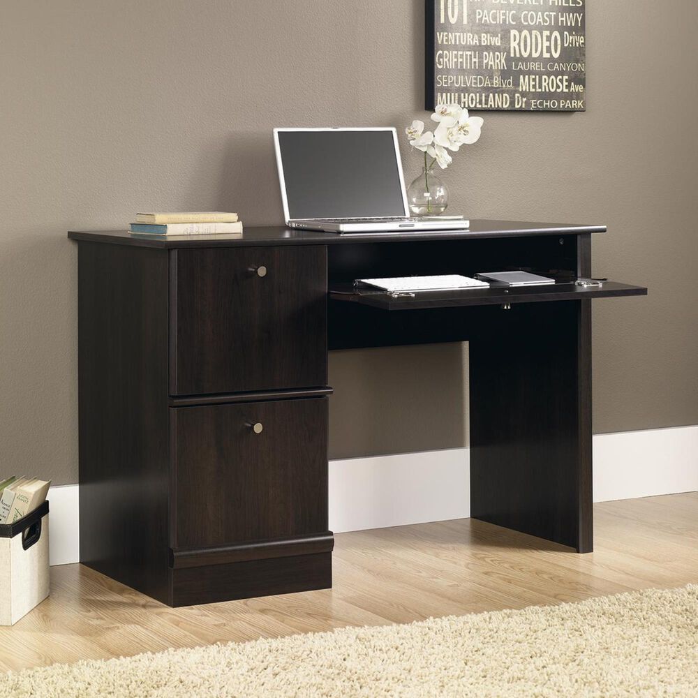 Sauder Computer Desk with Keyboard Tray in Cinnamon Cherry, , large