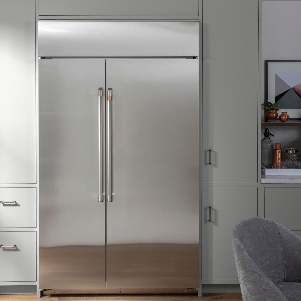 Cafe 48&quot; Wide 29.6 Cu. Ft. Side-by-Side Built-In Refrigerator in Stainless Steel, , large