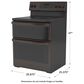 GE Profile 30" Free-Standing Electric Double Oven Convection Range in Black Stainless Steel, , large