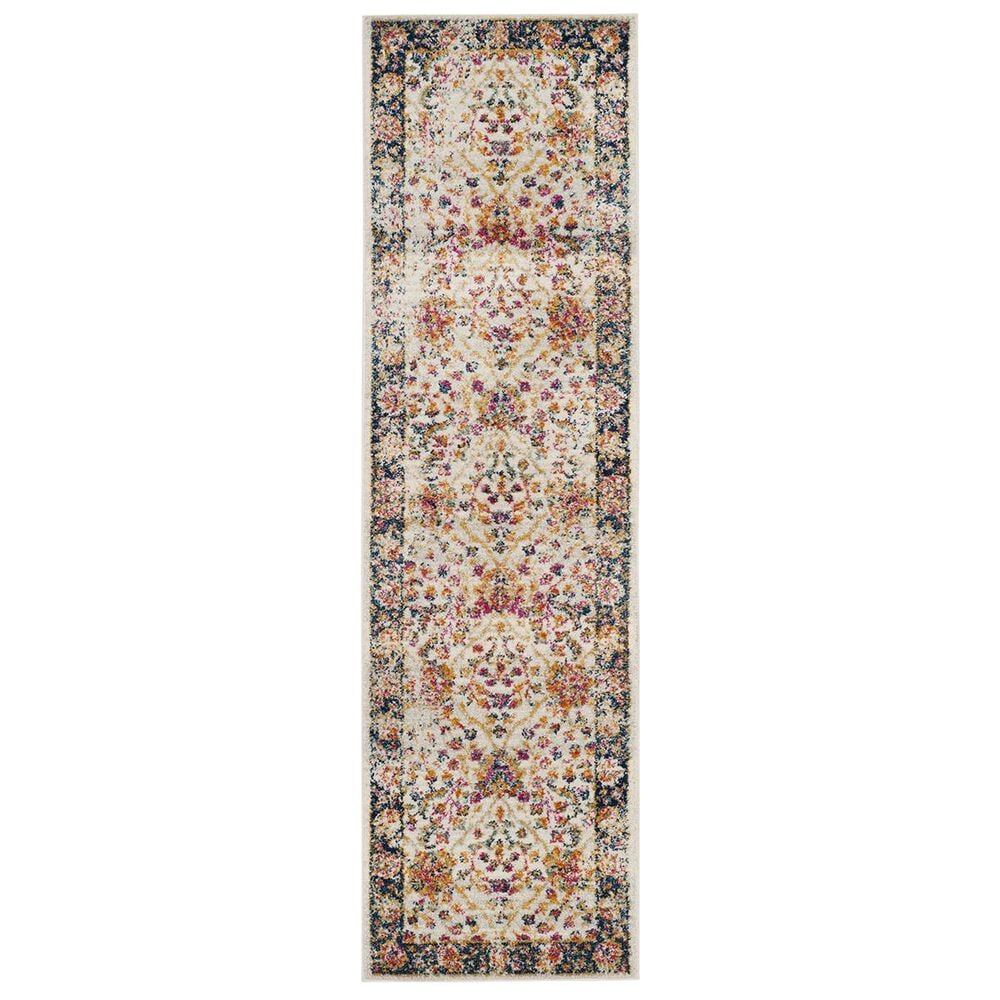 Safavieh Madison MAD609D 2"3" x 8" Cream and Navy Runner, , large