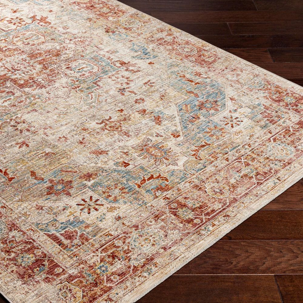 Surya Aspendos 9&#39; x 12&#39;2&quot; Light Gray, Rust, Denim, Ice Blue, Cream, Mustard and Black Area Rug, , large