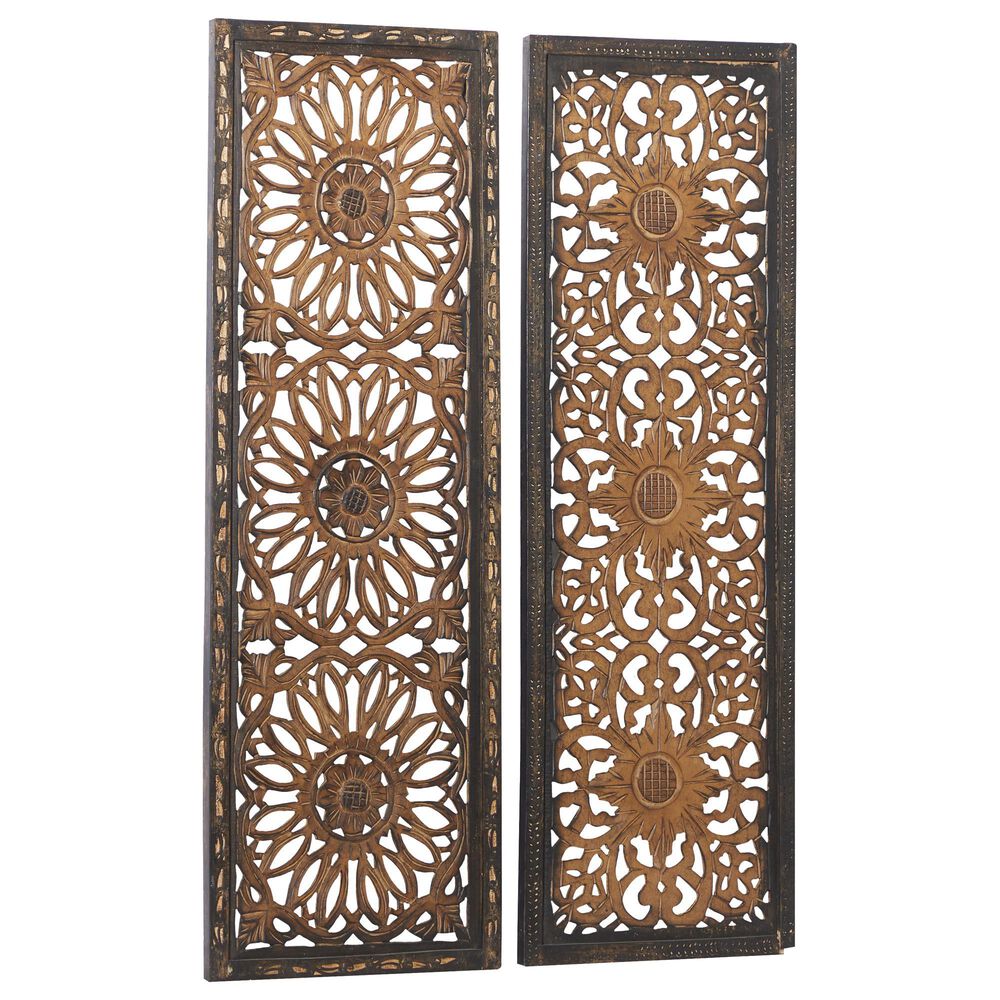Maple and Jade 48" x 16" Wall Decor in Light Brown (Set of 2), , large