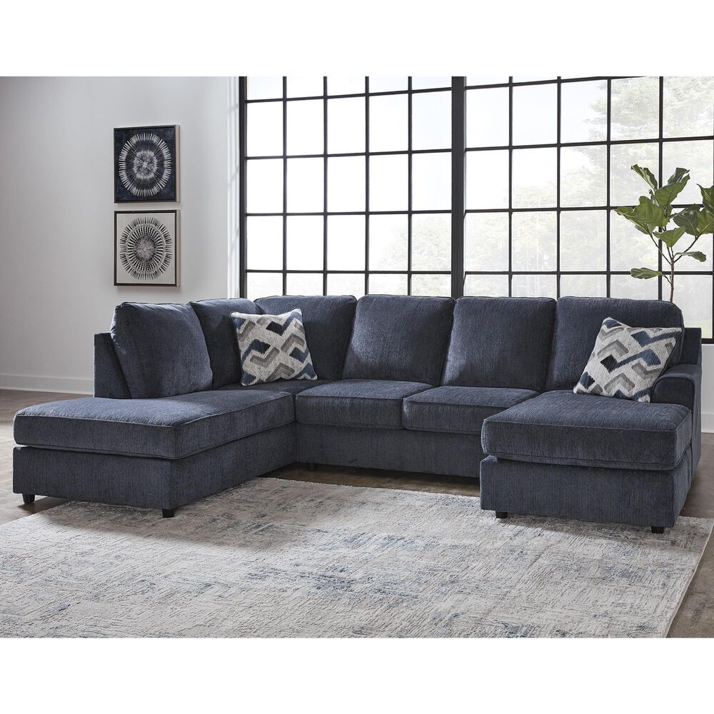 Ashley Maxon Place 2-Piece Right Facing Stationary Sectional in Navy, , large