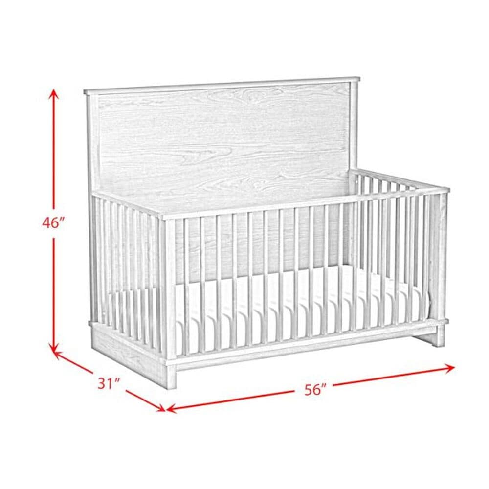 Mayberry Hill Wyller Crib with Guard Rail in White, , large