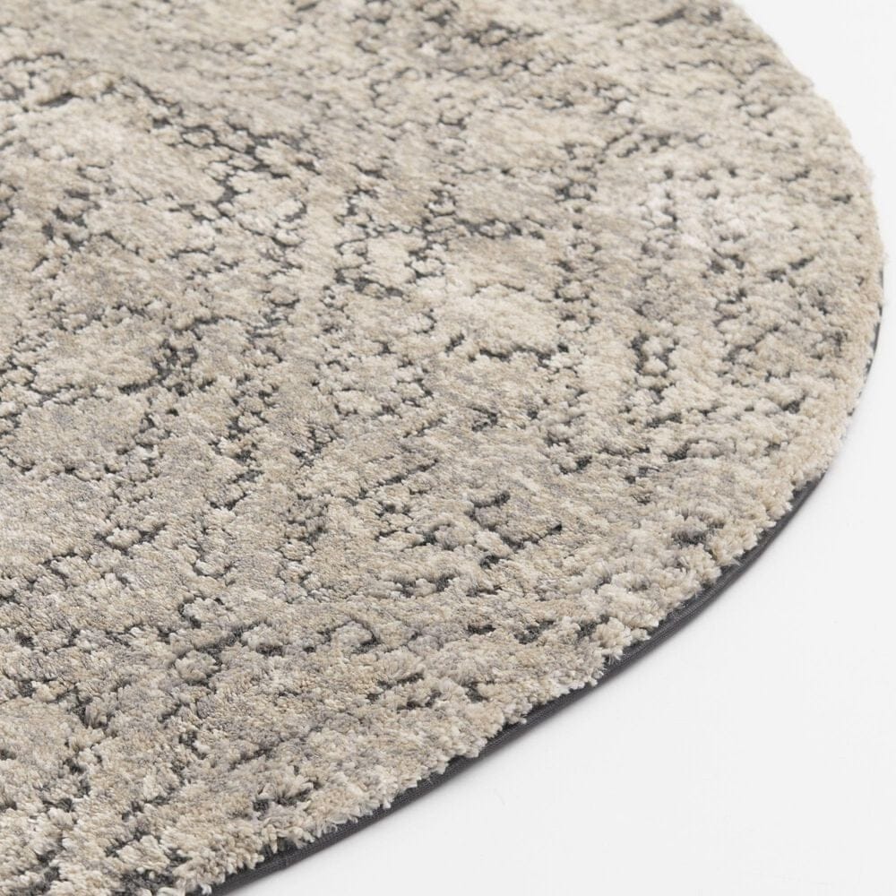 Central Oriental Stonington Nikita Oatmeal and Zinc 7&#39;10&quot; Round Area Rug, , large